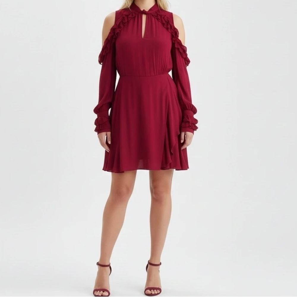 IRO Red Open Back Cocktail Dress